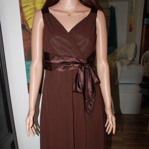 Evan Picone Chocolate Brown Maxi Dress